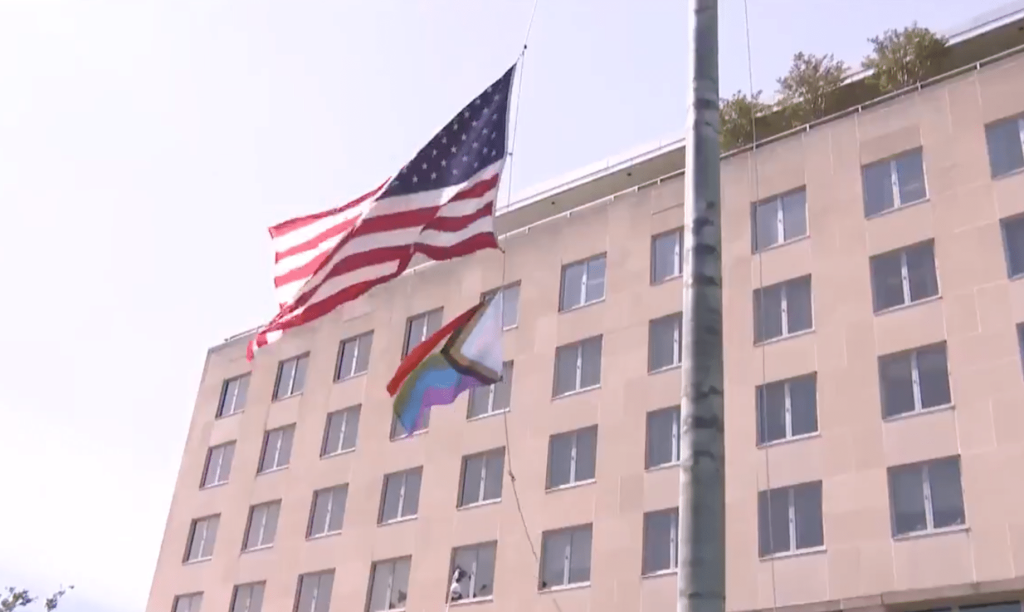Progress Pride flag at the US State Department