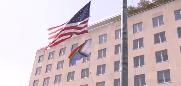 Progress Pride flag at the US State Department