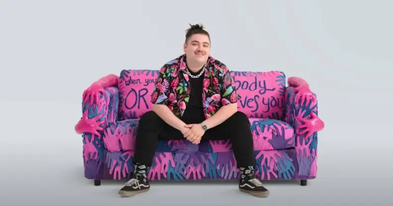 IKEA LGBT flags couch bisexual