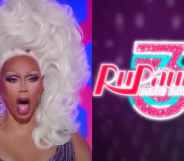 RuPaul and the Drag Race UK season three logo