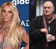 Britney Spears at the GLAAD Awards and Dominic Cummings photographed with a cup of coffee