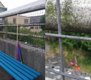 Pride flags were destroyed by vandals in Claremorris, Mayo in Ireland