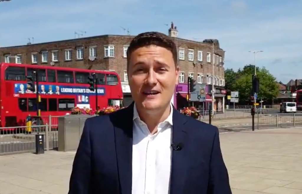 Labour MP Wes Streeting speaking in a video uploaded to Twitter about his recovery from kidney cancer