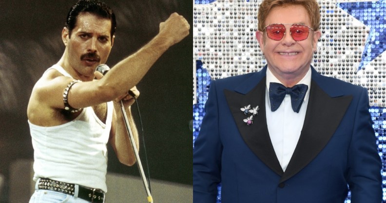 Freddie Mercury and Elton John