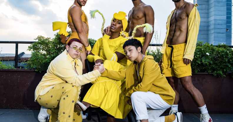 Mila Jam and cast performing 'It's Raining Them'.