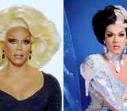 side by side of RuPaul and Drag Race alum Manila Luzon