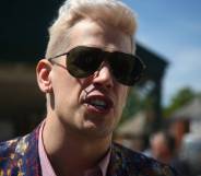 Milo Yiannopoulos seen at a gathering for UP Independence Party UKIP in Exeter, England in May 2019
