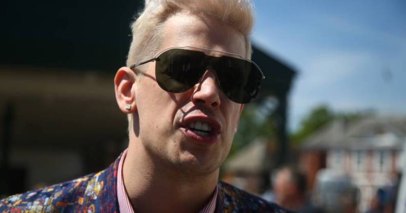 Milo Yiannopoulos seen at a gathering for UP Independence Party UKIP in Exeter, England in May 2019