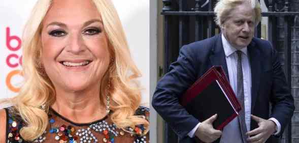 A side by side image of TV personality Vanessa Feltz and UK prime minister Boris Johnson Feltz has slammed the uk government for failing to ban conversion therapy