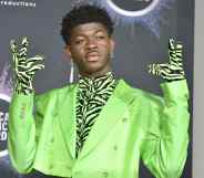 Lil Nas X wears neon green suit at the American Music Awards