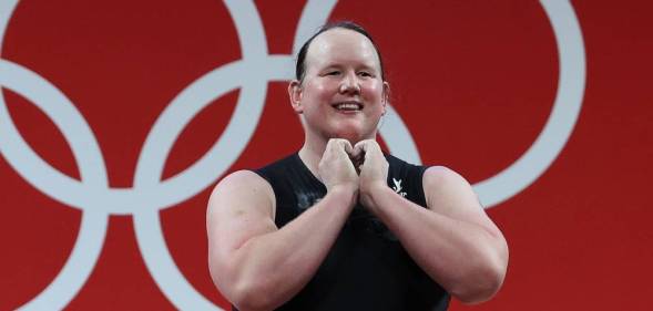 Laurel Hubbard competes at the 2020 Tokyo Olympic Games