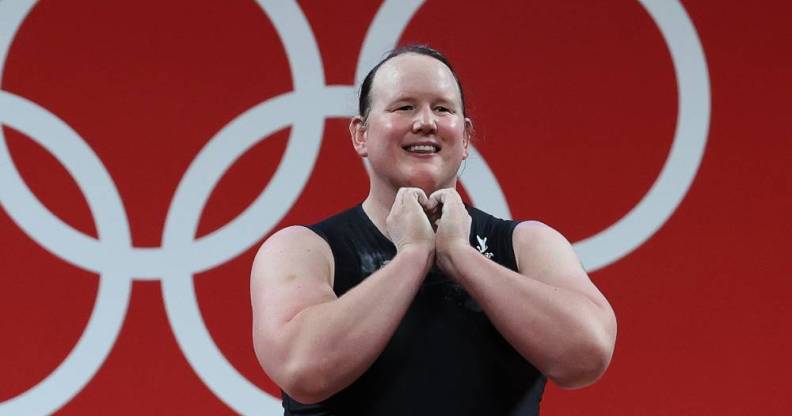 Laurel Hubbard competes at the 2020 Tokyo Olympic Games