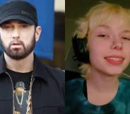 Side by side image of Eminem and non-binary Stevie from TikTok
