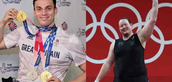 Side by side image of James Guy and Laurel Hubbard