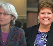 Side by side of Biden's LGBT judicial nominees Beth Robinson and Charlotte Sweeney