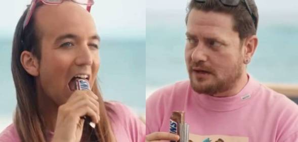 Spanish influencer Aless Gibaja appears in advert for Snickers which was accused of being homophobic