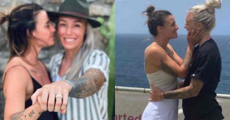 pictures of Chloe Logarzo and McKenzie Berryhill from their engagement and just as couple