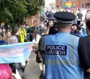 Manchester Pride protest LGB Alliance