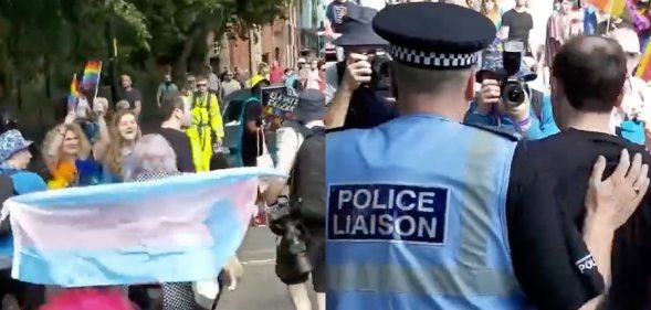 Manchester Pride protest LGB Alliance