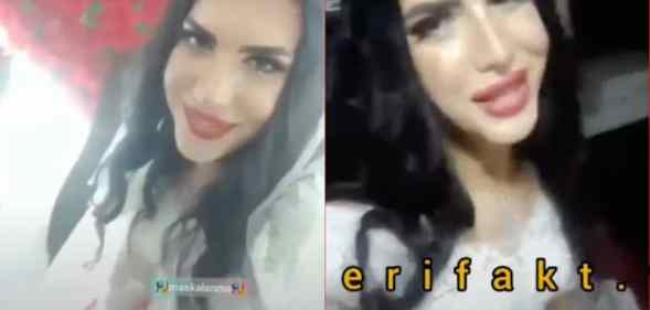 Nurray, a trans woman, poses in a white wedding dress