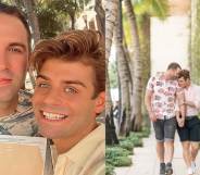 Blake Knight and Garrett Clayton pose for photos together