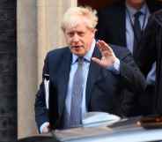 Boris Johnson leaving the House of Commons.
