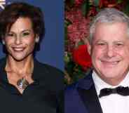A side by side image of trans actor and Broadway star Alexandra Billings and British theatre producer Cameron Mackintosh