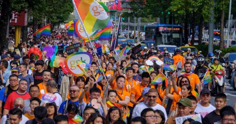 A Pride march in Taipei, Taiwan in 2019.