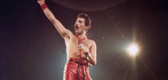 Queen's Freddie Mercury performs onstage during The Game Tour at Joe Louis Arena, 20 September 1980