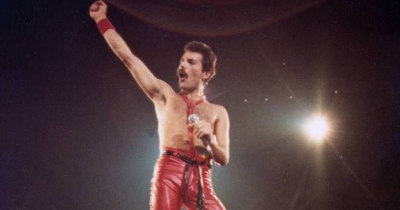 Queen's Freddie Mercury performs onstage during The Game Tour at Joe Louis Arena, 20 September 1980