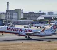 A Malta Air Boeing 737-8-200 MAX takes off