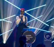Arlo Parks giving a speech after winning the 2021 Mercury Prize
