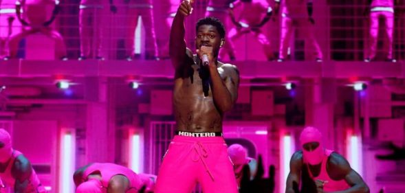 Lil Nas X performing at the MTV Video Music Awards