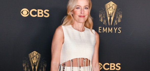 Gillian Anderson attends the 73rd Emmy Awards