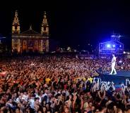 Joe Jonas of DNCE performs at the annual Isle of MTV Malta event at Il Fosos Square