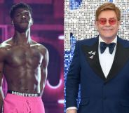 Lil Nas X performing at the VMAs and Elton John at the Rocketman premiere