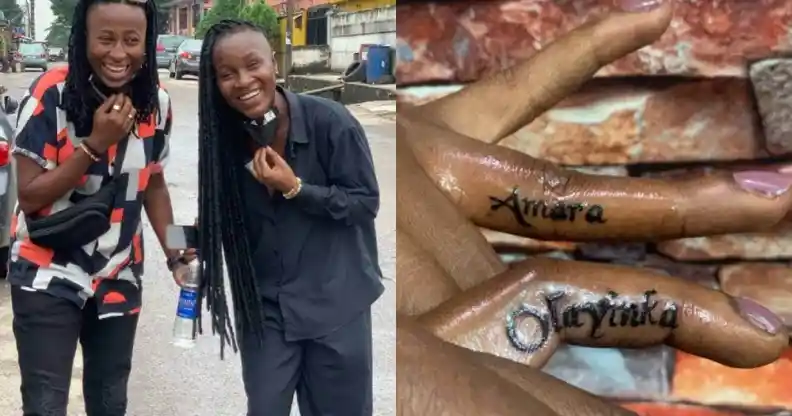 Nigerian lesbian couple, Amara and Olayinka, have bravely tied the knot with a heartwarming post on social media