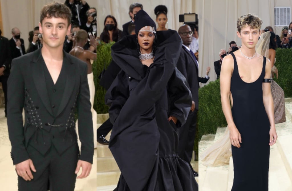 Tom Daley, Rihanna and Troye Sivan at the Met Gala