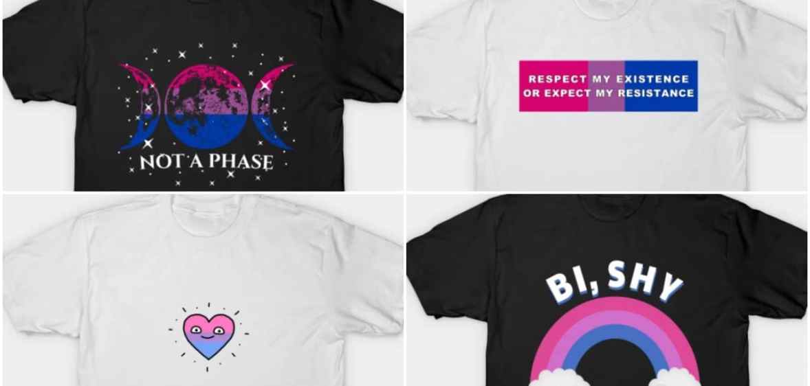 These t-shirts are the perfect way to rep your bi pride on Bi Visibility Day and all-year round.