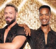 John Whaite (L) and Johannes Radebe pose for their Strictly promotional picture