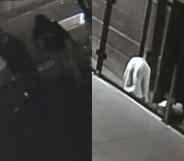 CCTV footage of two men attacking the victim