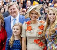 A picture of the Dutch royal family including King Willem-Alexander, Queen Maxima, Princess Amelia, Princess Alexia and Princess Ariane