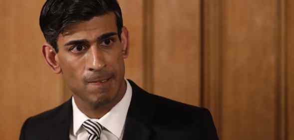 Rishi Sunak pictured at a 2020 press conference.