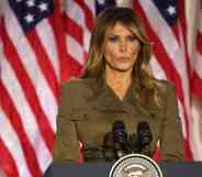 Former first lady Melania Trump addressed the Republican National Convention in August 2020