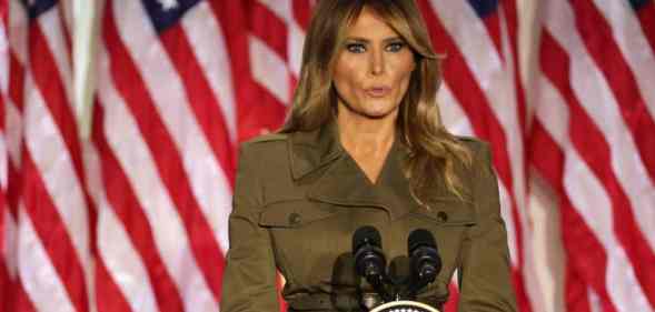 Former first lady Melania Trump addressed the Republican National Convention in August 2020