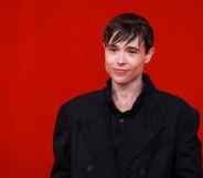 poses on the runway during the Balenciaga Spring/Summer 2022 show