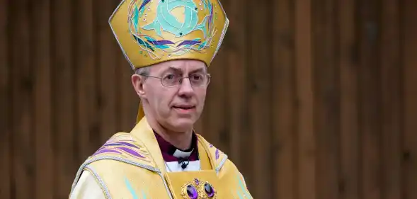 Justin Welby arrives for his enthronement