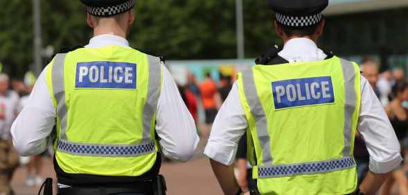 Policing measures outside the stadium prior to the Sky Bet League Two Playoff Final between Blackpool and Exeter City