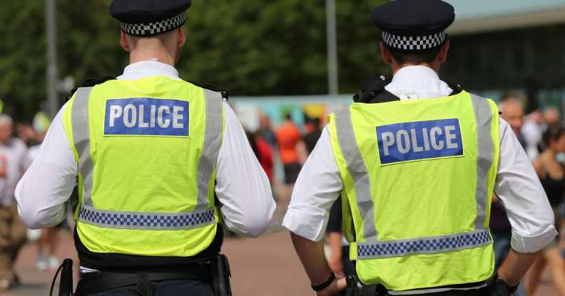 Policing measures outside the stadium prior to the Sky Bet League Two Playoff Final between Blackpool and Exeter City