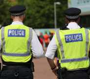 Policing measures outside the stadium prior to the Sky Bet League Two Playoff Final between Blackpool and Exeter City